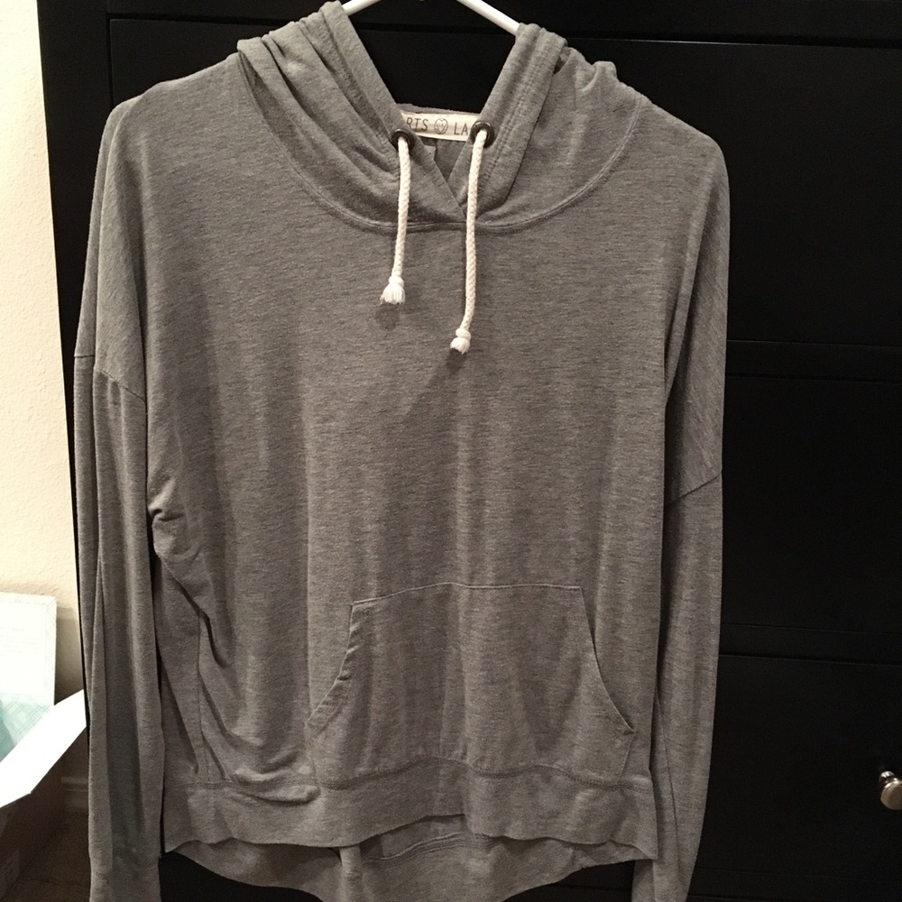 Women’s Gray Hooded Top